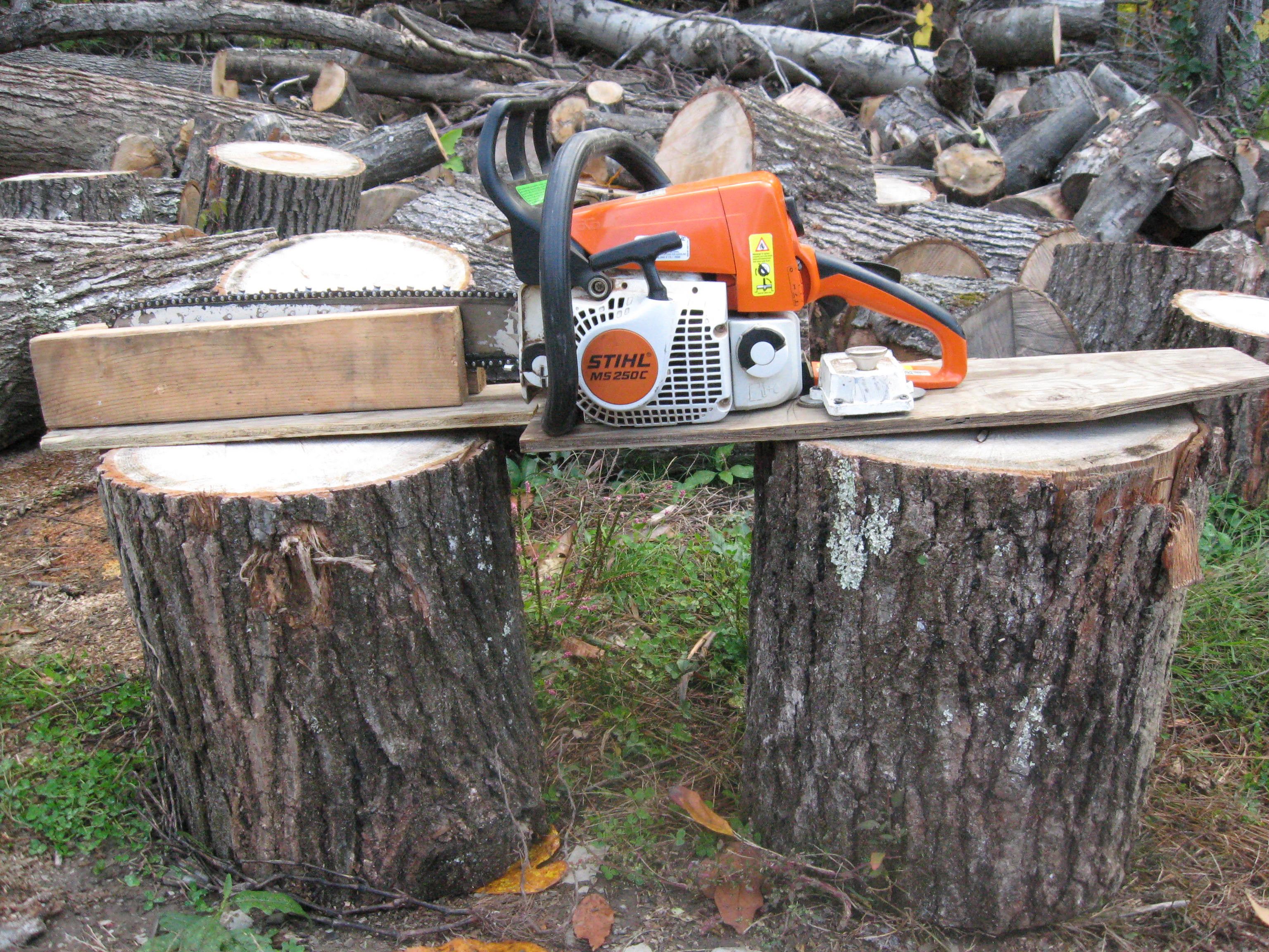 Log chainsaw deals holder